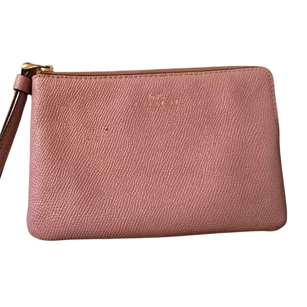 Coach Pink Leather Wristlet